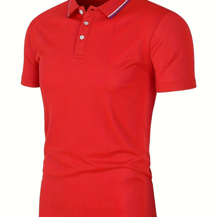 2025 Hot Sale Men's Summer Casual Breathable Comfortable Polo Shirt Men's Solid Color High Quality Short Sleeve T-Shirt