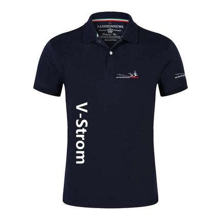 2024 Motorcycle Vstrom 650 V Strom Men's New Autumn Casual Polo Shirt Comfortable T-shirt High Quality Breathable Short Sleeve Top