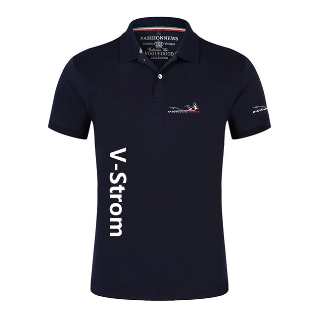 2024 Motorcycle Vstrom 650 V Strom Men New Autumn Casual Polo Shirt Comfortable T-shirt High Quality Breathable Short Sleeve Top