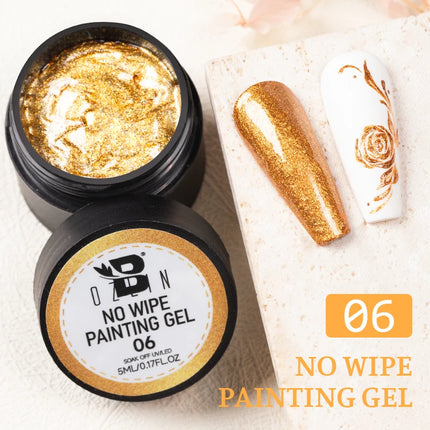 AWStorG 5ML Super Silver Metallic Gel Nail Polish Metal Effect Painting Gel Chromes Varnis Semi Permanent for Nail DIY