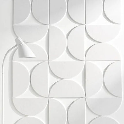 Decorative Bulletin Board Felt Wall Tiles Semi-Circle Self-adhesive Wall Stickers with Removable for DIY Home Office Decoration