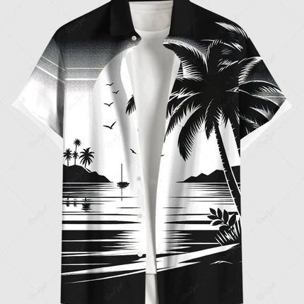 Summer Plus Size Men's Shirt 3D Prints Hawaiian Shirts Button Up Beach Vacation Shirts Short Sleeve Shirts Casual Shirts For Men