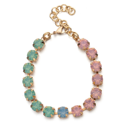 New Design Hot Deal Crystal Charms Bracelets For Women Claw Drill Set Colorful Crystal Bracelets Lobster Clasp  Link Chain