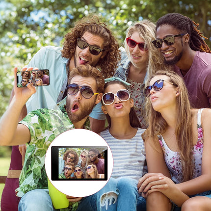 Wireless Magnetic Self Monitor Screen for Using Phone Rear Camera for Phone Selfie Mirroring Vlog Live Stream Video Recording