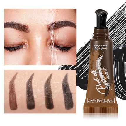 5 Colors Peel Off Eyebrow Gel Semi Permanent Brow Tint Waterproof Lasting Tattoo Peel Off Eyebrow Gel Tint Natural Brows Makeup