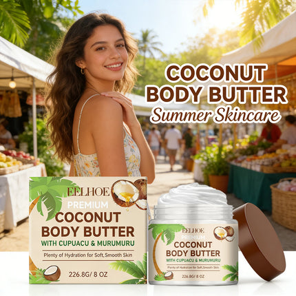 Coconut Moisturizing Body Lotion Soothing Skin Improving Skin Elasticity Reducing Dryness Long-Lasting Hydration Body Care Cream
