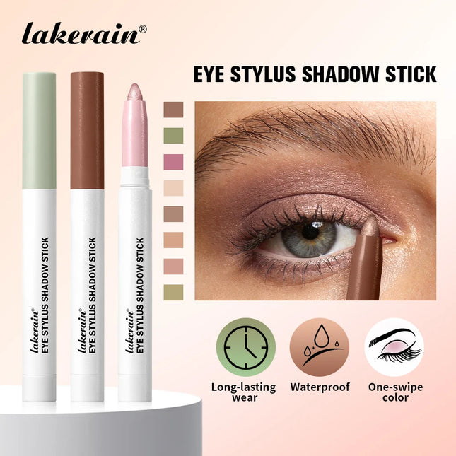 Eyeshadow Stick Colorful Shimmer Glitter Matte High Pigmented Waterproof Cream Eyes Shadow Pencil Long Lasting Makeup Cosmetic
