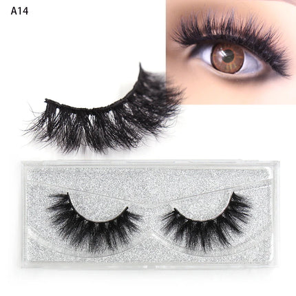 LEHUAMAO 5D Mink Hair False Eyelashes Wispy Cross Natural Mink Lashes Fluffy Eyelash Extension Tools Makeup Handmade Eye lashes