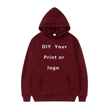 2024 Man Woman Casual Custom Printed Text DIY Hoodie Customized Logo Personalized Hoody Custom Hoodies Text Logo Sweatshirt