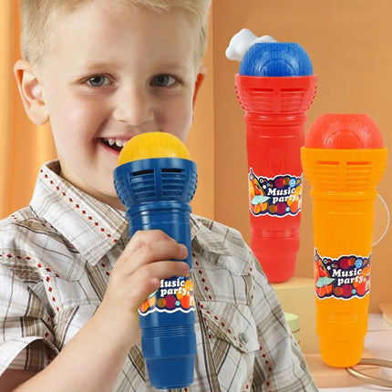 Fake Simulated Plaything Echo Microphone Simulated Microphone ABS Mic Voice Changer Toy Portable Retro Microphone Toy