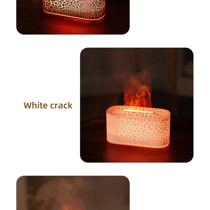 Essential Oil Diffuser,Flame Colorful Water Vapor Fire Humidifier for Aromatherapy Aroma Therapy Machine Room,Flame Diffuser