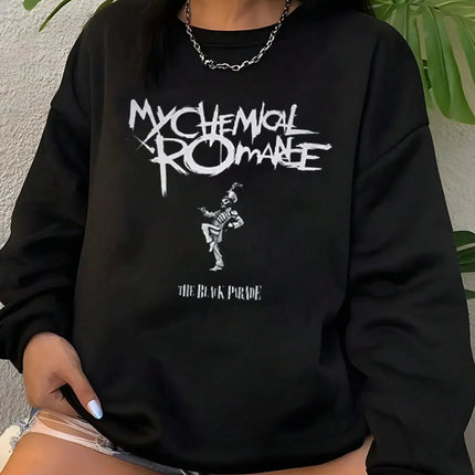 My Chemical Romance Mcr Band Printed Autumn Winter Hoodies Loose High Quality Comfortabled Punk Emo Rock Fashion Women's Tops
