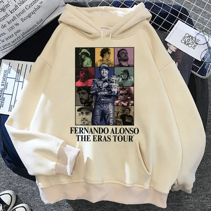 Fernando Alonso hoodie harajuku casual wear pattern female pullover sweatshirts soft fabric anime manga printed design