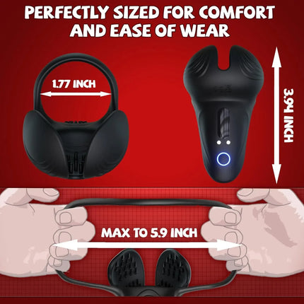 Penis Cock Ring Vibrator for Men Wireless Testicle Stimulator Male Remote Control Glans Massager Masturbator Sex Toy for Men 18+