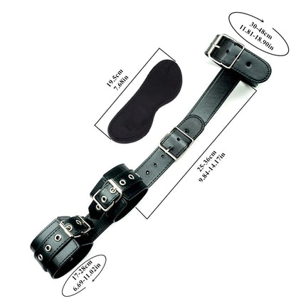 Sex Toys For Woman Couples Handcuffs Set BDSM Bondage Gear Bed Restraints Rope Strap Adult Game Wrists Neck Cuffs & Eye Mask