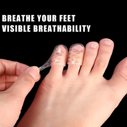 20/10/5/1pcsToes Covers Elasticity Silicone Toe Caps Women Men Gel Little Toe Tube Protector Anti-Friction Breathable Foot Care