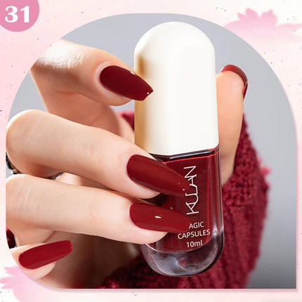 10ml Water-Based Peel Off Nail Polish 40 Colors Long Lasting Quick Drying No Need of Lamp to Cure Nail Supplies Manicure Nails