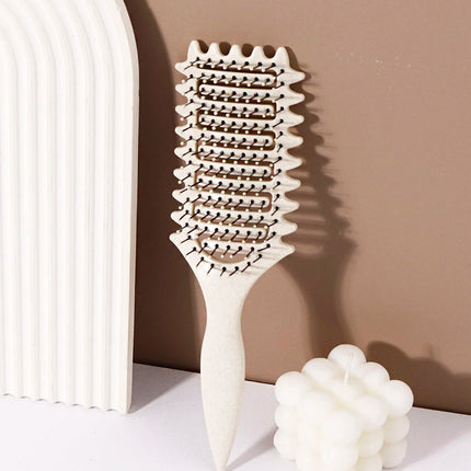 2026 Curling styling brush - hollow massage comb, nylon mane, ABS plastic handle, comfortable grip Special for real hair wigs
