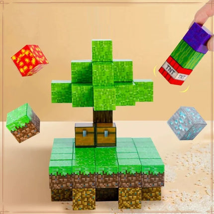 50-400pcs Mine Magnetic Building Block World Magnet Cube Set for Boys Girls Kid  DIY Model Children Sensory Toy Christmas Gift