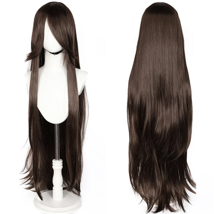 Long Straight Cosplay Wig 100CM Multiple Colors Pink Blonde Black Anime Costume Wig Universal Synthetic Cos Wig Daily Party Wig