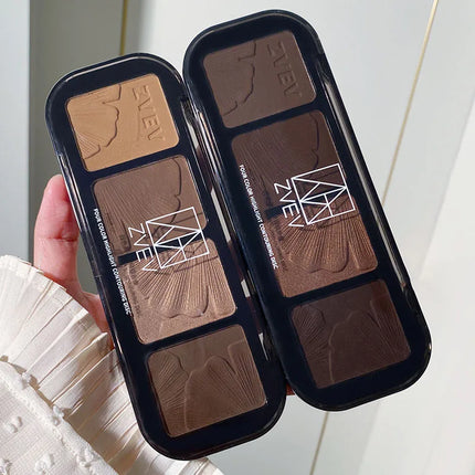 4 Color Contouring Highlighter Shading Palette Natural Nose Shadow Aegyosal Face Three-dimensional Matte Brighten Bronzer Makeup