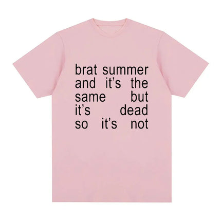 Charli XCX Brat Summer and It's Same Album T-Shirt Women's Fashion Harajuku T-Shirt Casual Comfortable Extra Large T-Shirt