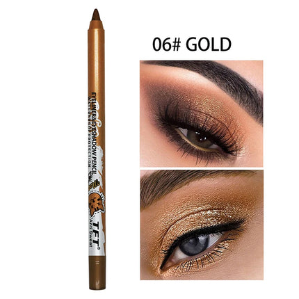 Pearlescent Matte Long-lasting Eye Liner Pencil Waterproof High Pigment Smooth Eyeliner Gel Pencil Women Eye Makeup Cosmetic