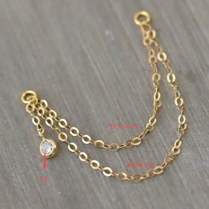 CANNER 1PC 925 Sterling Silver Chain Tassel Piercing Earrings Chain Charm Accessories For Woman Shiny Earring Fine Jewelry Gift