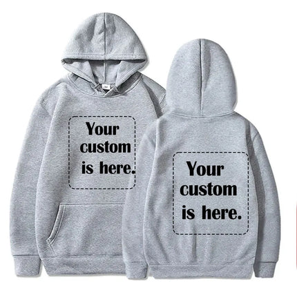 2024 New Custom Hoodie Diy Text Couple Friends Family Design Image Print Clothing Sports Autumn Leisure Harajuku Hoodies