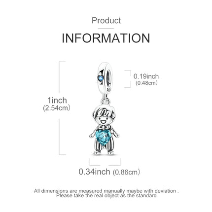 Original 925 Sterling Silver Bead Charms Girl Boy Pendant Fit Original Bracelet Necklace For Women DIY Accessories Jewelry Gift
