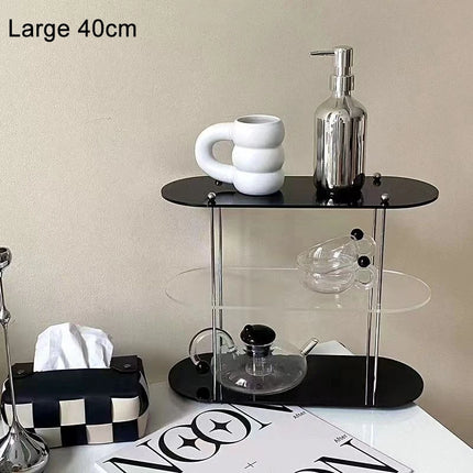 2-3Layers Acrylic Desktop Storage Rack Water Cup Perfume Bathroom Table Top Cosmetics Storage Jewelry Display Frame Organizer