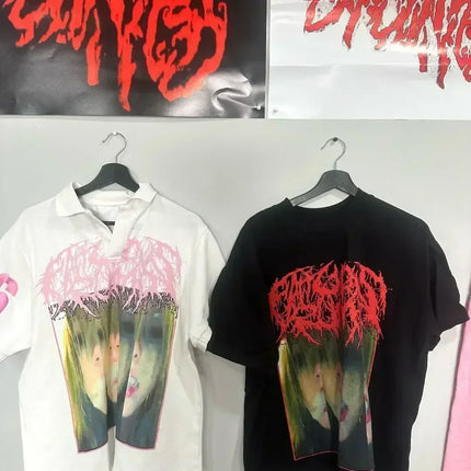 Vintage Sounds Collection Graphic T Shirts Goth Style Streetwear Harajuku Short Sleeve Y2k Tops Polo t shirt for men clothing