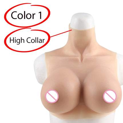 KnowU Upgraded Breast Forms Fake Boobs A-H Cup Silicone Filler Light And Thin For Cosplay Transgender Drag Queen