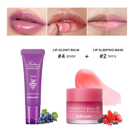 Lip Balm & Lip Mask Set Moisturizing Night Lips Care Multiple Colors Makeup Maintenance Lip Anti-Cracking Lip Oil Care Cosmetic