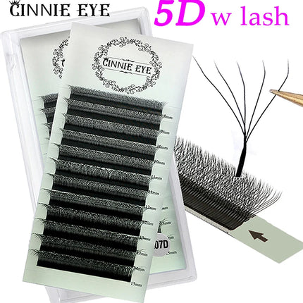 4D W Eylash Extension 5D 3D Russia Volume W Lash Fluffy Premade Fans Clover Mink Faux Cil Lashes Dolly Hybrid Eyelash 3D Cilios