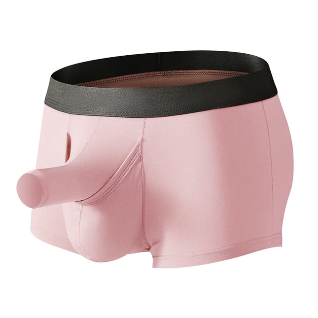 Men Boxers Underwear Man Sexy Long Bulge Pouch Boxershorts Underpants hombre Elephant Cock Panties Bullet Separation
