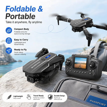 HD Aerial Drone 90° Adjustable Lens Dual Camera Switch Beauty Shooting Gesture Photo Video MV Production Gravity Sensing App Phone Control RC Drone