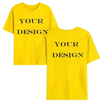 Unisex Cotton Tshirt Customized Printed Fashion T Shirt Harajuku Top DIY Your Like Photo or Logo T-shirt Fashion Custom Top