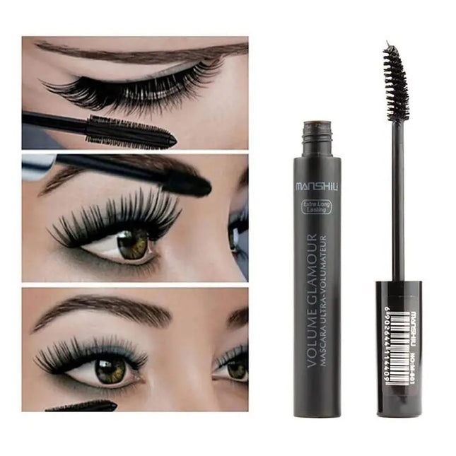 Long Lasting Lash Black Quick Eyelashes Extension Eye Makeup Silk Fiber Mascara Eyelashes Lengthening Mascara Waterproof  ﻿