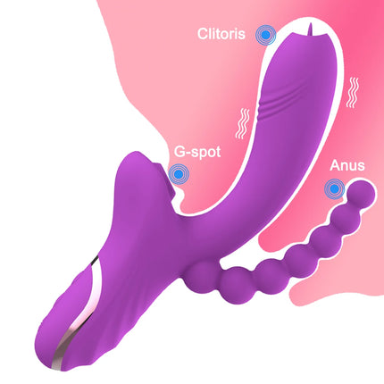Sex Toys Clit Sucker Dildo Vibrator for Women Female masturbation Clitoris G Spot Tongue Licking Anal Stimulator Fast Squirt 18+