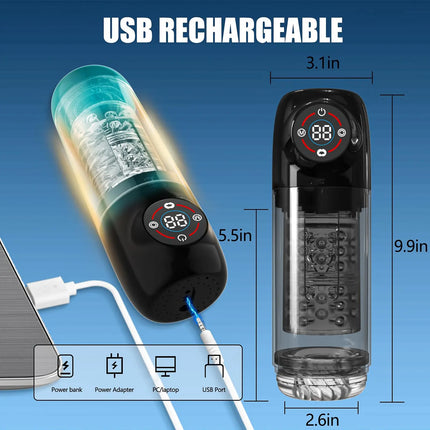 Automatic Thrusting Rotating Male Masturbator Licking Stroker Sucking Blowjob 100% Waterproof Pennis Pump Adult Sex Toys For Men