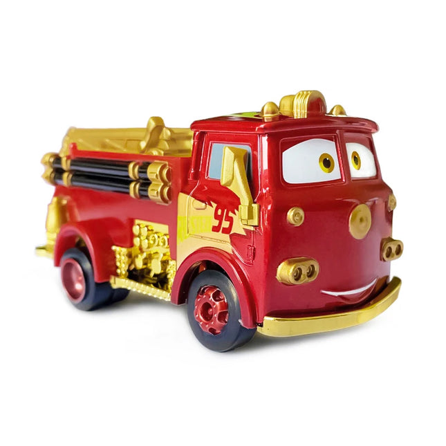 Disney Cars Electroplated Golden Racing Car 1/55 Metal Die Casting Model Alloy Material Anime Figure Kids Toys Birthday Gifts