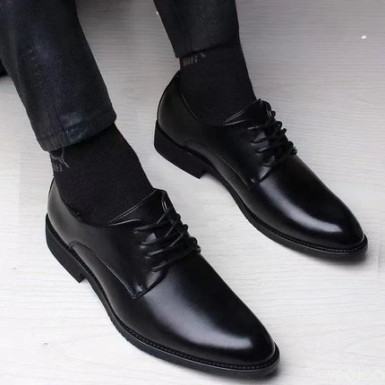 2025 New Fashionable Versatile Men's Height-Increasing Shoes, Spring British Casual Business Flats, Comfortable Casual Shoes