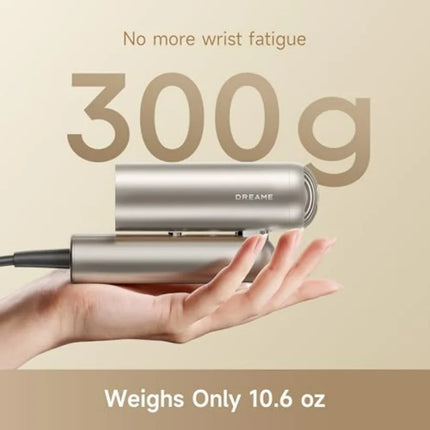 Travel hair dryer for global use, ionic ceramic material, matte black, dual voltage 120V/240V, fast drying with low noise and n
