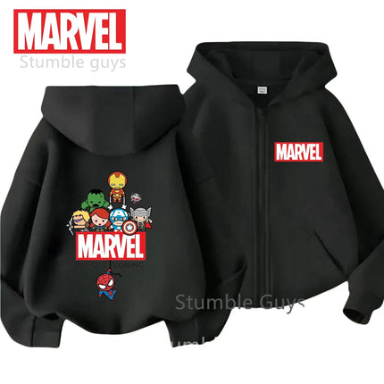 Kids Spring Autumn Hulk Spiderman Zipper Hoodies Marvel Avengers Clothes Boys Girls Warm Super Hero Tracksuit