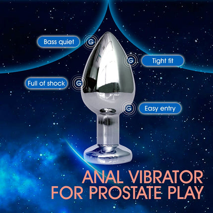 1PCS Metal Magnetic Charge Vibrating Anal Plug Anal G-spot Vibrating Masturbation Prop Adult Sexual Health Sex Toy
