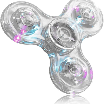 LED Light Fidget Spinner Finger Toy Hand Spinner Glow in Dark Stress Reduction and Anxiety Relief for Children