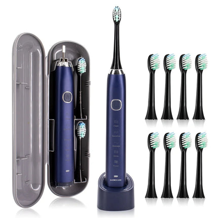 Sonic Electric Toothbrush Adults 8 Brush Heads 5 Modes USB Rechargeable IPX7 Waterproof Whitening Power Toothbrushes for Adults