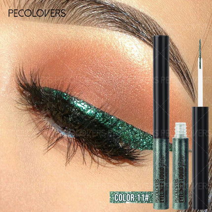 1PC Pearlescent Sparkle, Sequins, Brightening Highlighter, Liquid Eyeliner Eyeshadow, Suitable for Christmas and Holiday Party