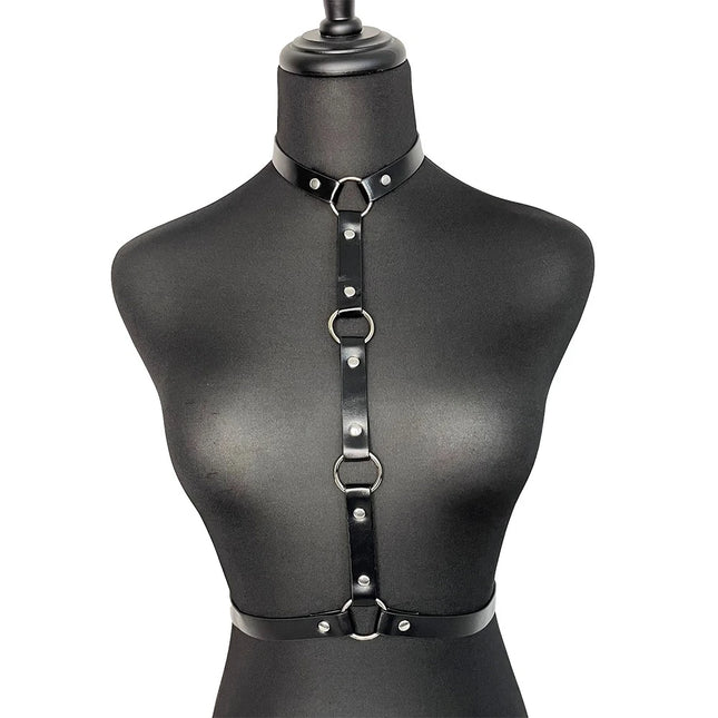 Women Sexy PU Leather Fashion Harness Gothic Bdsm Bondage Waist Belt Street Style Erotic Bar Party or Couple's Date Accessories